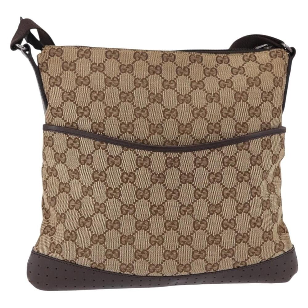Gucci GG Canvas Shoulder Bag Beige